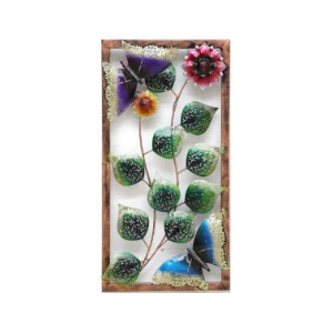 Iron Handicraft Wall Decor Flower In Frame