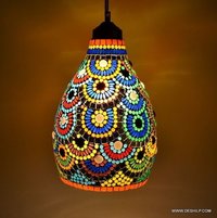 Multicolor Glass Decoration Hanging Lamp Diwali Festival
