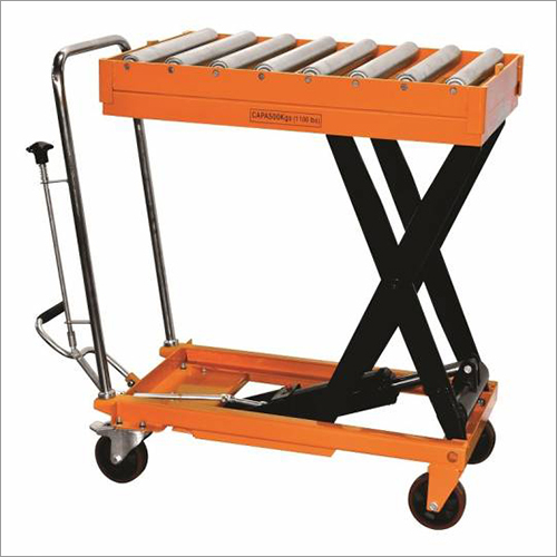 Hydraulic Scissor Table With Roller Top