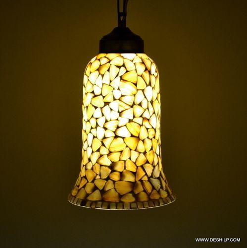 Yellow Mother Of Pulse Glass Wall Hanging Lamp