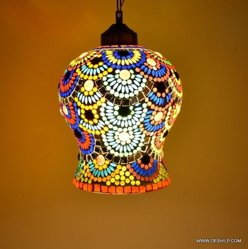 Multicolor Decor Vintage Antique Hanging Pendant Lite Light Source: Energy Saving