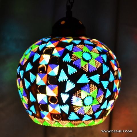 Multicolor Round Shape Glass Wall Lamp Light Source: Energy Saving