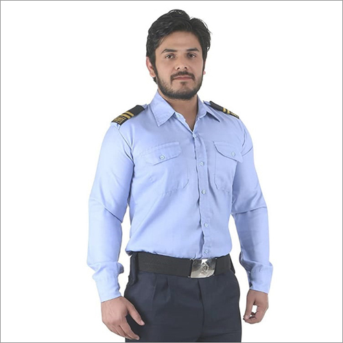 Sky Blue Industrial Security Guard Uniform