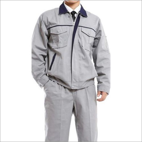 Industrial Worker Uniform - Cotton Blend, Male, Full Sleeves, Grey | Dry Cleaning, No Fade, Quick Dry, Washable
