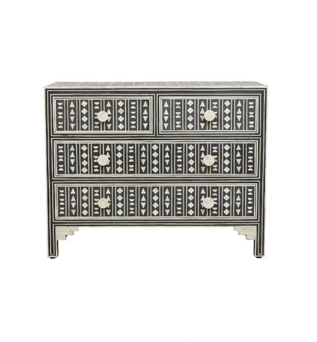 Handmade Bone Inlay Chest Of Drawer