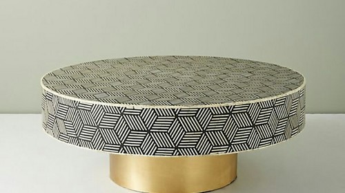 Handmade Antique Bone Inlay Coffee Table