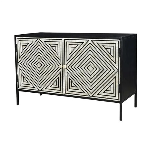 Handmade Bone Inlay Side Board Cabinet