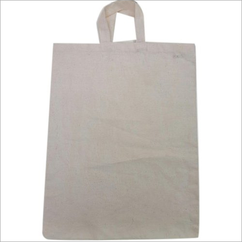 Loop Handle Plain Cotton Bags - Cotton Material | Off White Color, Various Sizes Available, Plain Design with Durable Loop Handles
