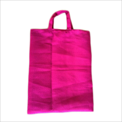 Plain Carry Bags - Cotton Material, Different Sizes Available, Pink Color, Plain Design, Durable Handles