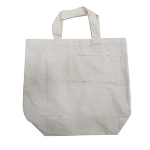 Cotton Bags - Adjustable Sizes, Plain White Design with Durable Handles