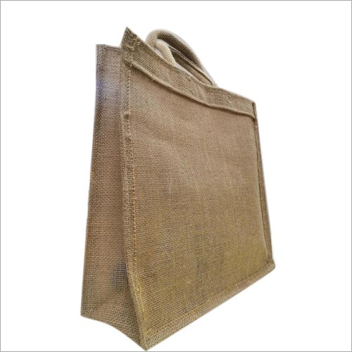 Jute Loop Handle Handbags - Jute Material, Available in Various Sizes, Rich Brown Color | Customizable Design, Logo, Long Service Life, Ideal for Shopping