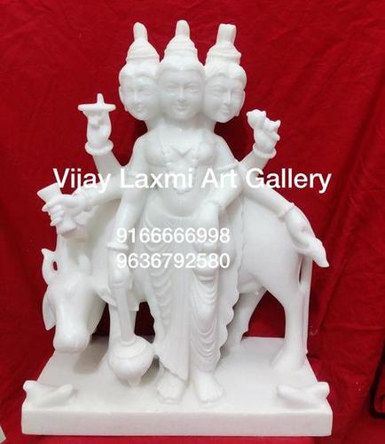 White Marble Dattatreya Statue