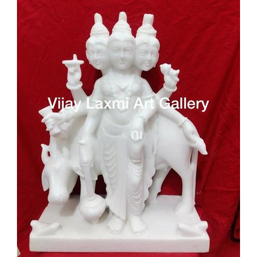 White Marble Dattatreya Statue