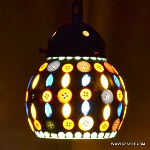 Multicolor Mini Hand Decor Glass Wall Hanging Lamp