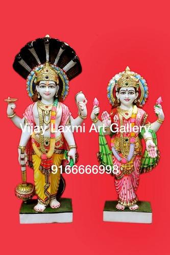 Designer Marble Vishnu Laxmi Statue