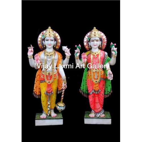 Vishnu Laxmi Marble Moorti Statue - Feature: Eco-Friendly