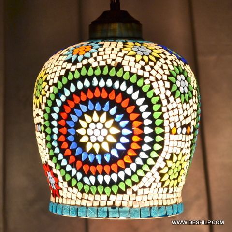 Multicolor Decor Glass Wall Hanging Lamp