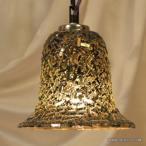 Golden Silver Glass Home Decor Wall Hanging
