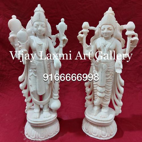 Marble Vishnu Laxmi Murti By VIJAY LAXMI ART GALLERY