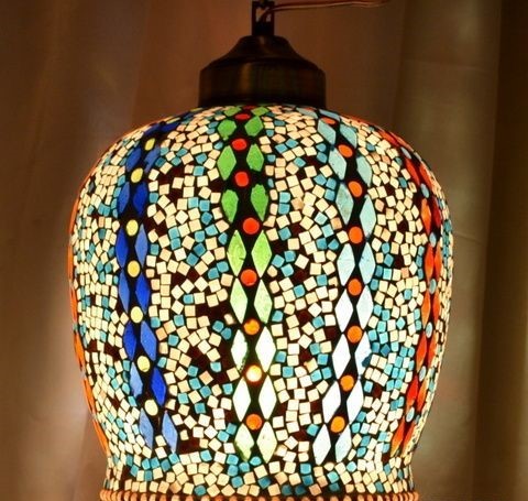Multicolor Beautiful Mosaic Finish Glass Wall Hanging