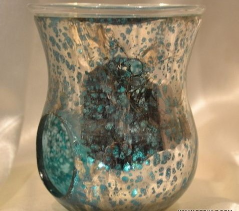 SILVER GLASS AROMA OIL BURNER
