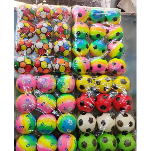 Squeez Soft Ball - Plastic Material Regular Size Printed Style Available in Various Colors