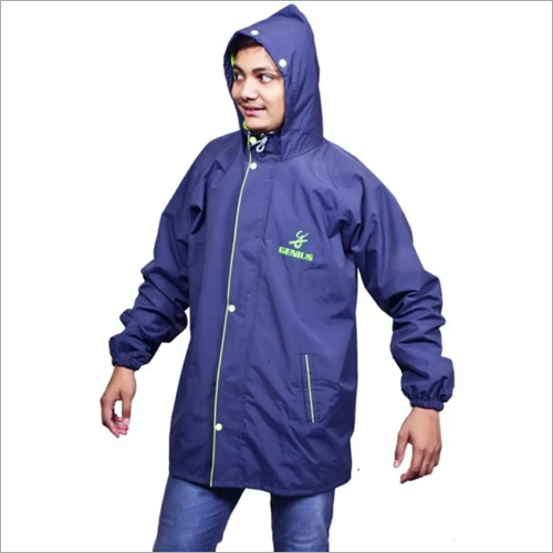 Raincoat Jacket - Polyester, Sizes S-L-XL | Blue Color, Unisex Design, Ideal for Rainy Seasons