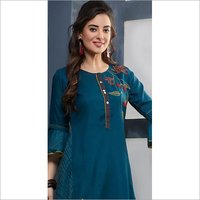 Ladies Embroidered Kurti With Pant