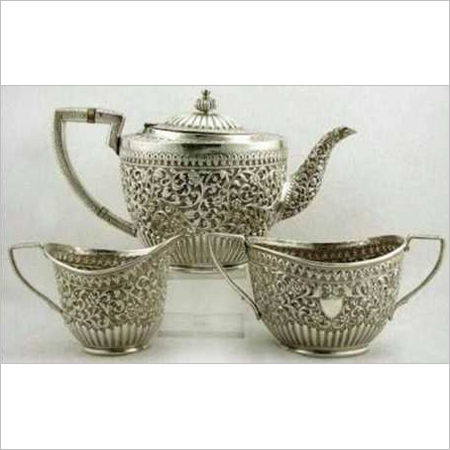 Polished Antique Silver Tea Set