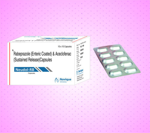 RABEPRAZOLE 20 MG (Enteric coated) + ACECLOFENAC 200mg(SUSTAINED RELEASE)