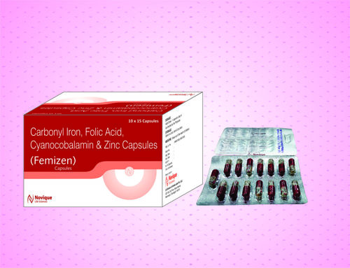 Carbonyl Iron 100mg+folic Acid 1.5mg+cyanocobalamin 15mg+elemnate Zinc 22.5mg