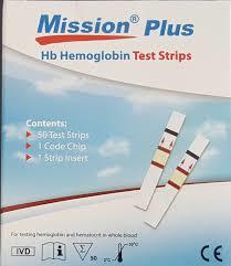Mission Plus Hb Hemoglobin Test Strips