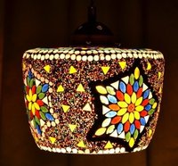 Multicolor Handmade Glass Wall Hanging Lamp