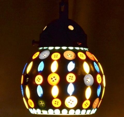 Multicolor Mini Hand Decor Glass Wall Hanging Lamp