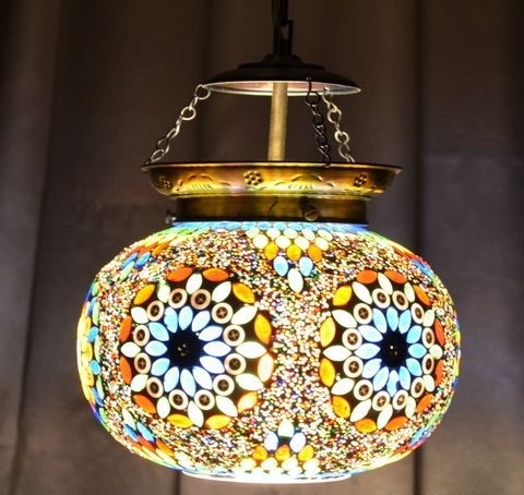 Multicolor Mosaic Glass Wall Hanging Handmade