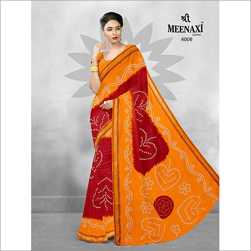 Stylish Rajwadi Bandhani Saree