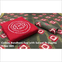 Fancy Cotton Bandhani Suit Fabric