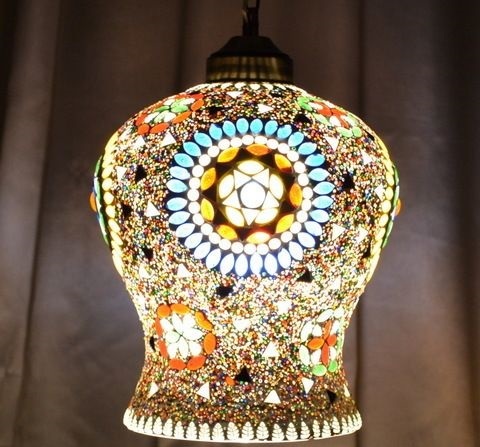 Multicolor Mosaic Glass Decor Hanging