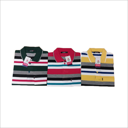 Mens Daily Wear Striped T-Shirt