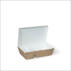 White 2 Compartment Lunch Box