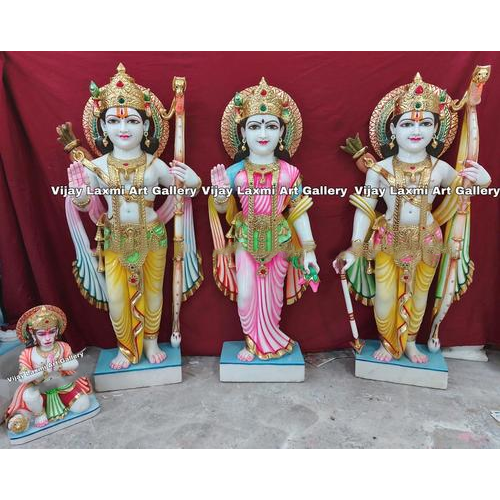 Marble Ram Darbar Statue With Hanuman Ji - Feature: Eco-Friendly