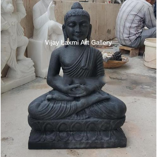 Black Marble Buddha Sculpture