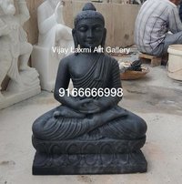 Black Marble Buddha Sculpture