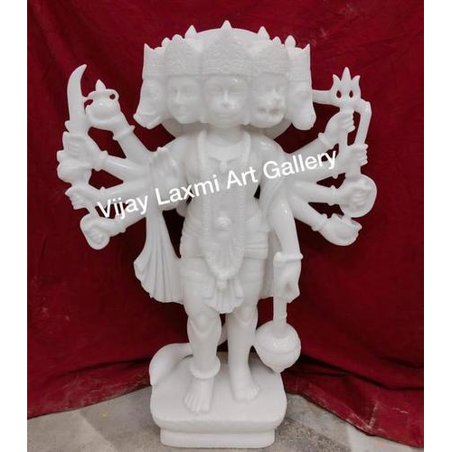 Marble Panchmukhi Hanuman Statue - Finishing: Polishing