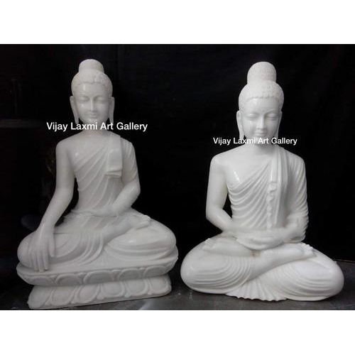 Marble Buddha Murti - Color: White
