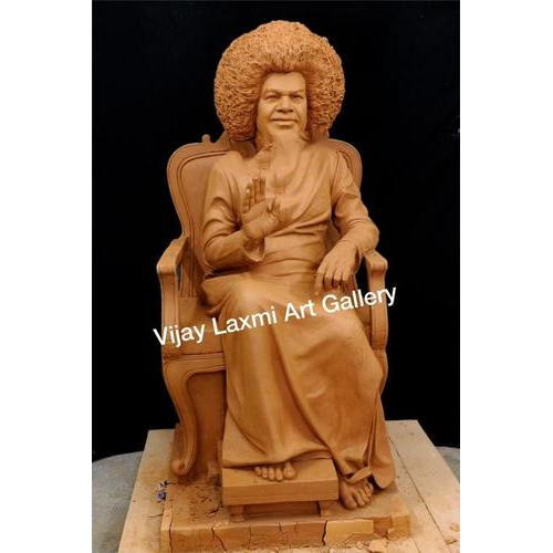 Satya Sai Baba Statue - Color: Brown