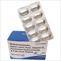 Methylcobalamin  1500mcg Alpha Lipoic Acid  Vitamin D3 Pyridoxine Antioxidants, Multivitamin & Multi mineral Tablet
