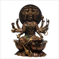 Ceramic Gold Plated Brahma Statue