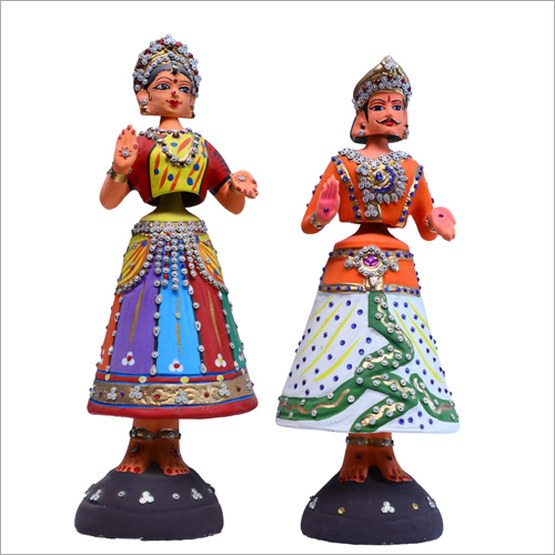 Wooden Tanjore Dolls By CHOLA ART GALERIE