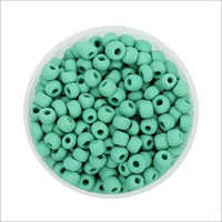 Opaque Green Glass Beads